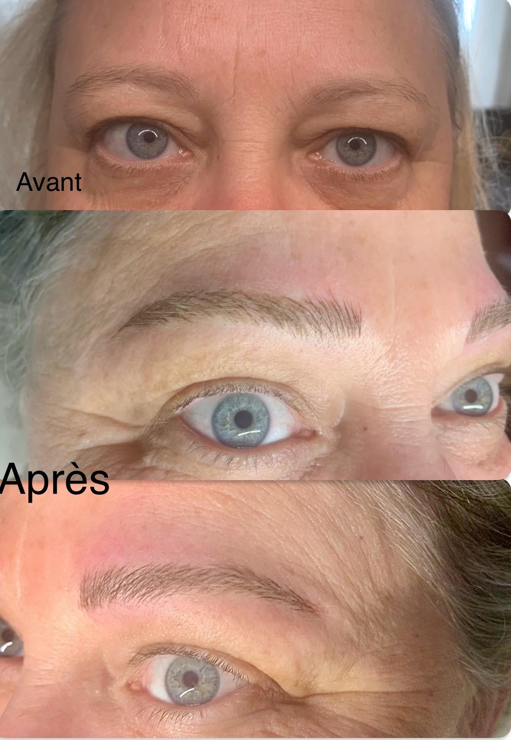 Sourcils · avant / après